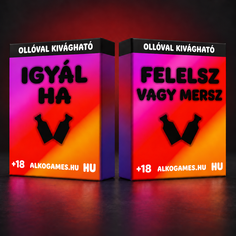 Készlet "Felelsz Vagy Mersz" + "Igyál Ha" (Ollóval Kivágható)